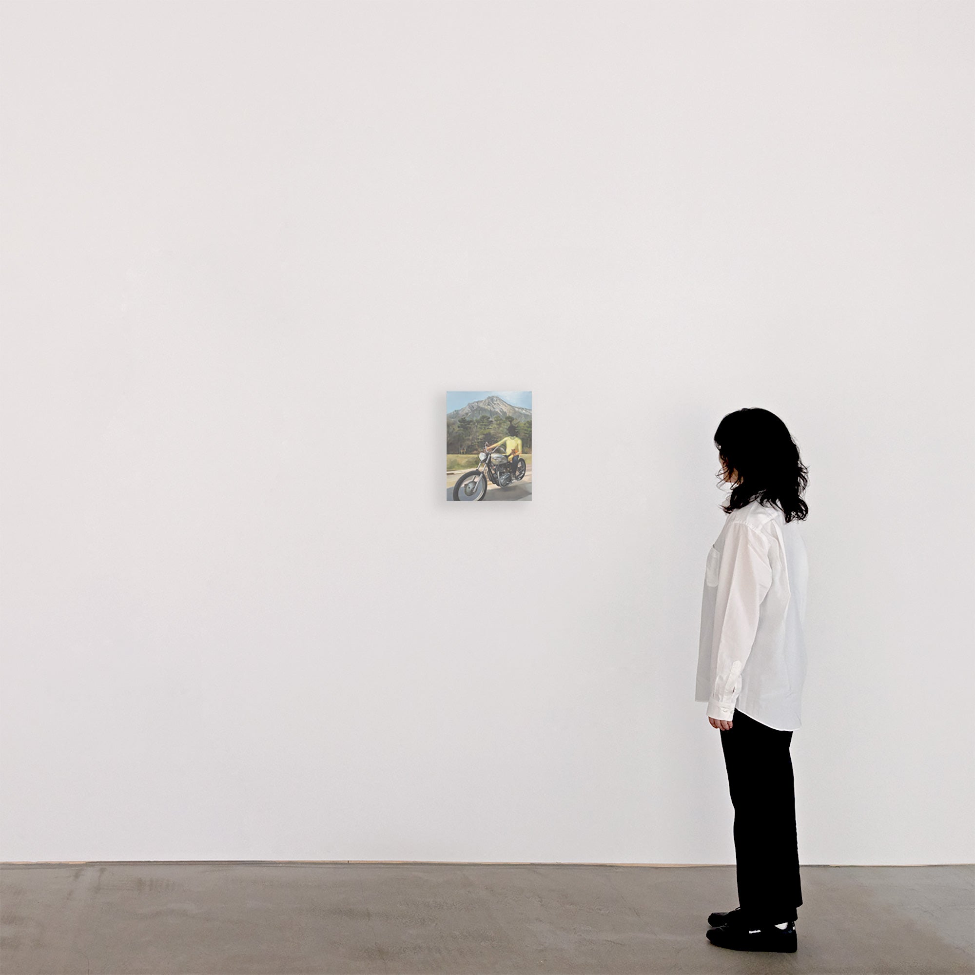 Makoto Honda「変装した川上君とネコパワー」2024 絵画