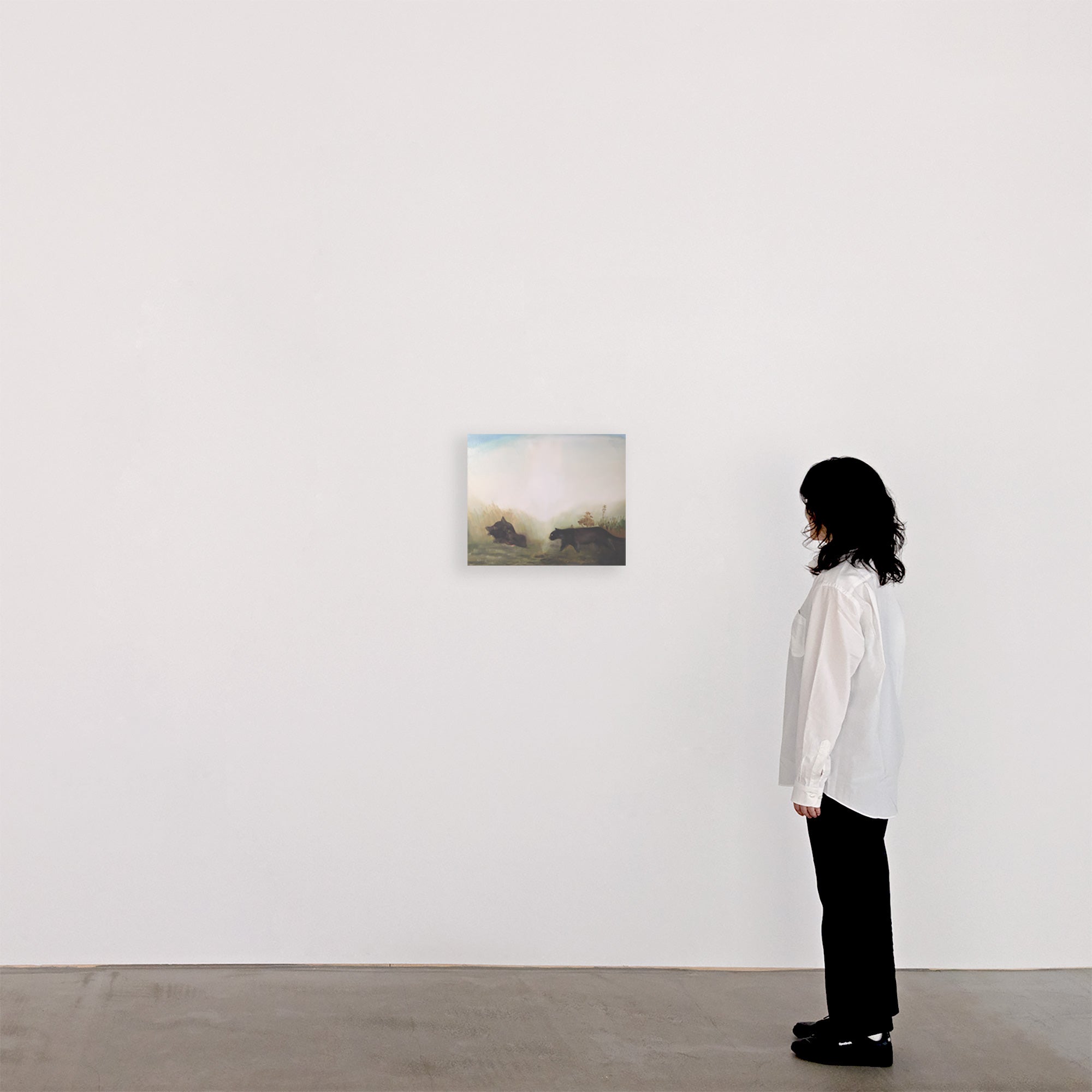Makoto Honda「蛍光色のゼリー」2024 絵画