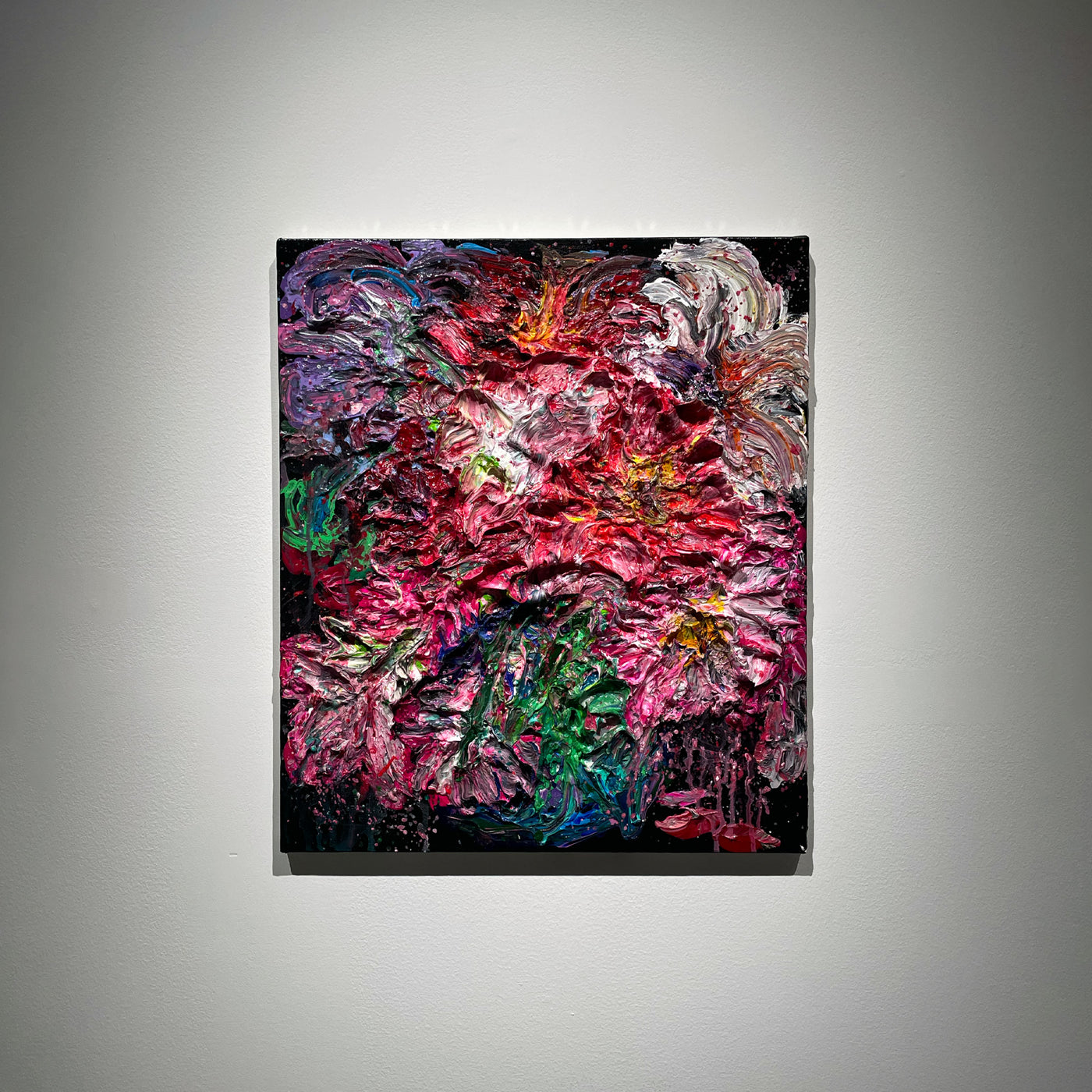 Yohei Sugita「The abstract flower "pink＆black"」2024 絵画
