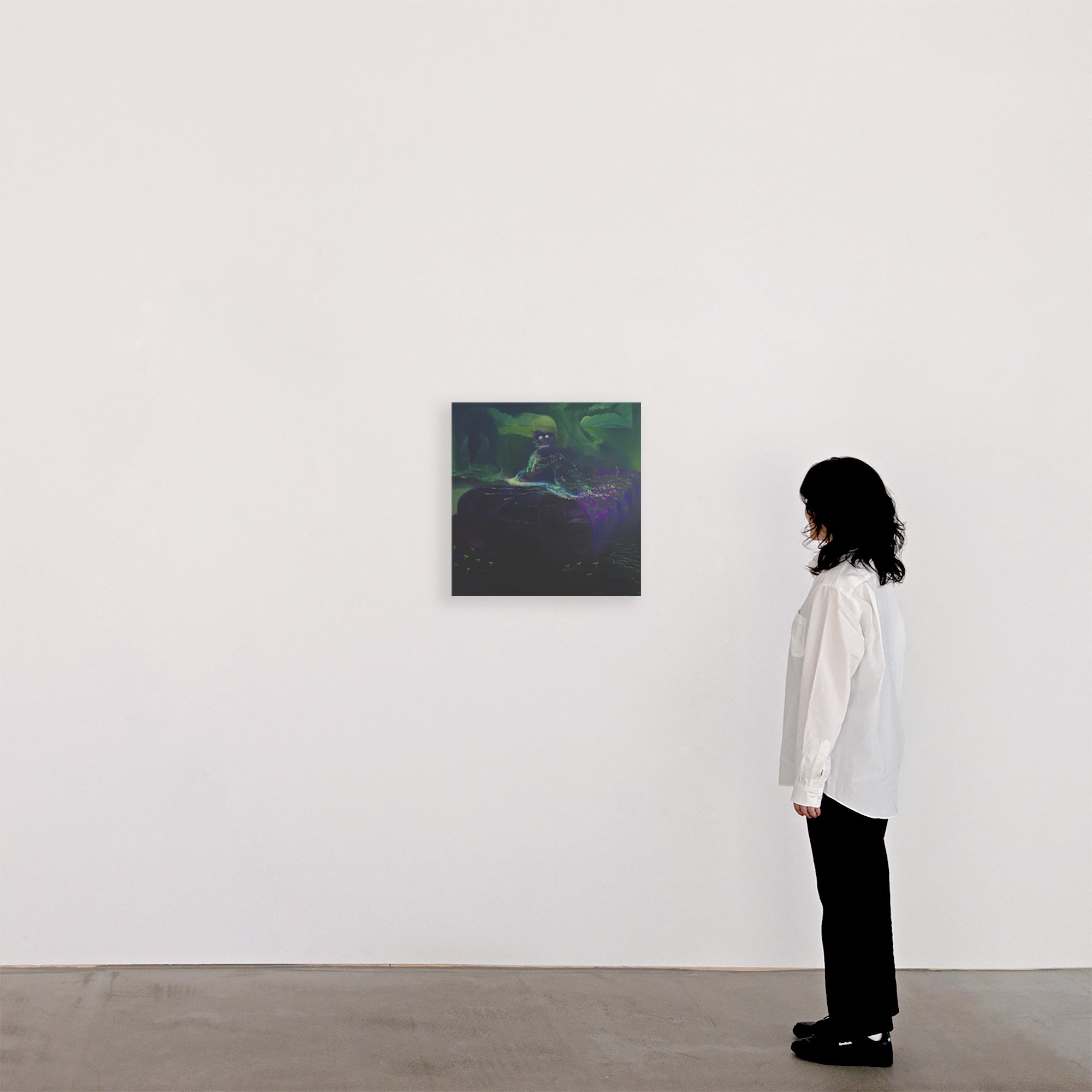 Makoto Honda「緑の親指」2019 絵画