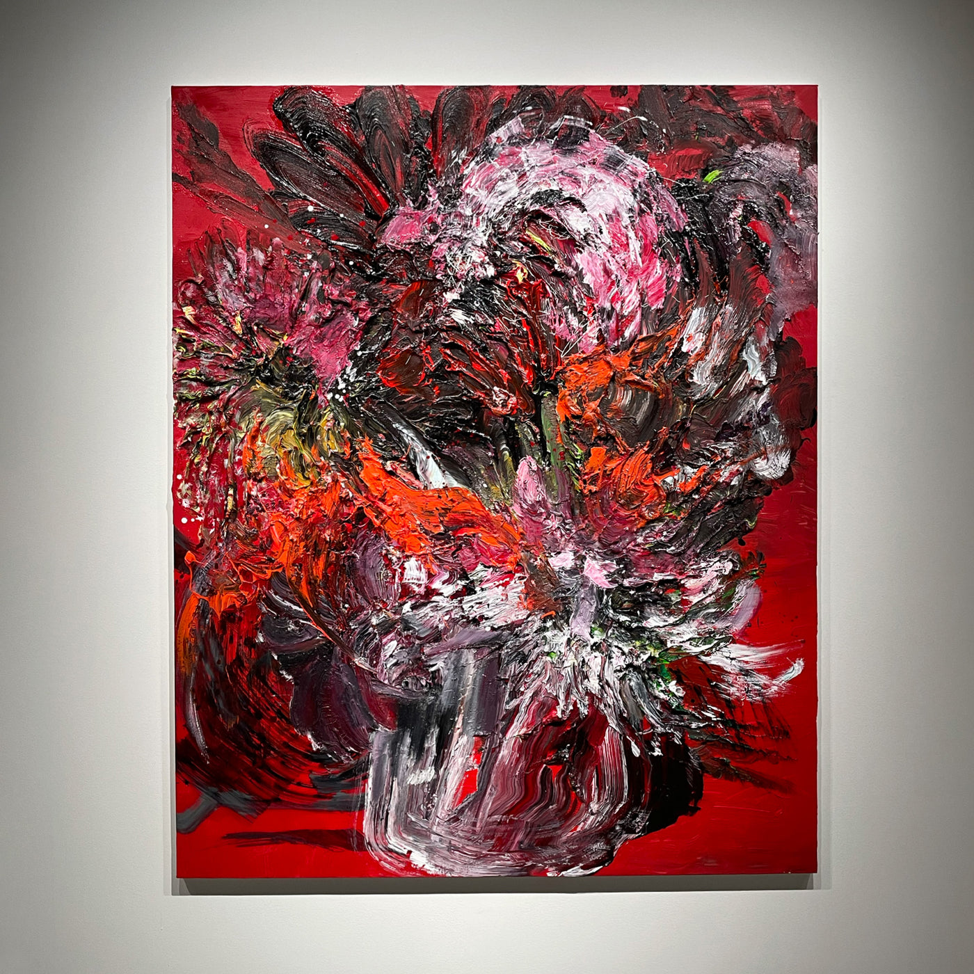 Yohei Sugita「The abstract flower "red and black"」2024 絵画