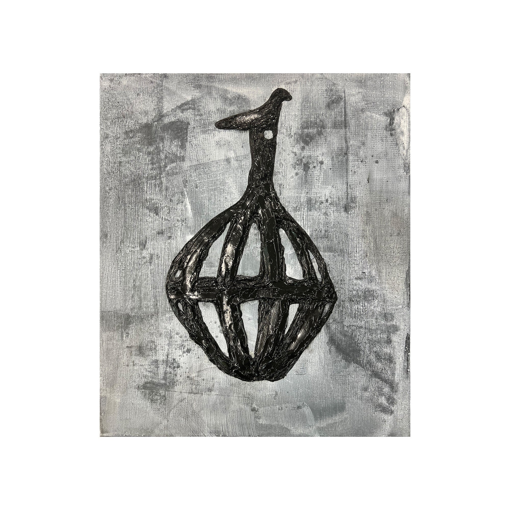 Hiro Sugiyama「“鳥籠の外に出た鳥”」2024 絵画