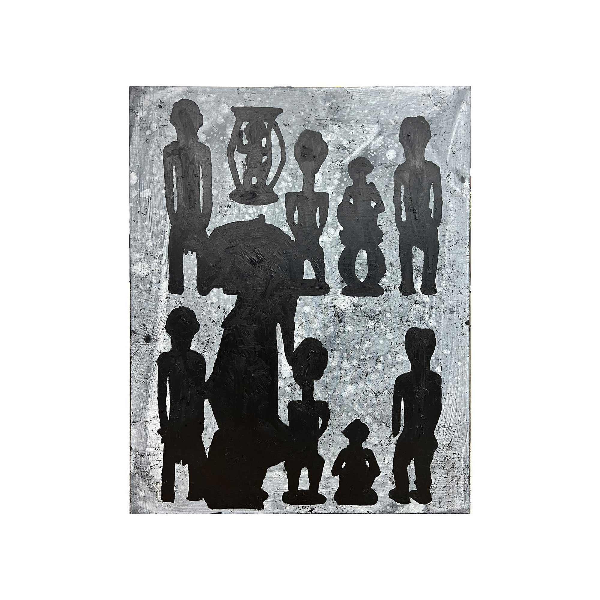 Hiro Sugiyama「“猿を飼う9人の男達”」2024絵画